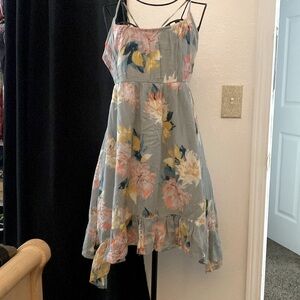 O'Neill Floral Mini Dress - Blue and Pink